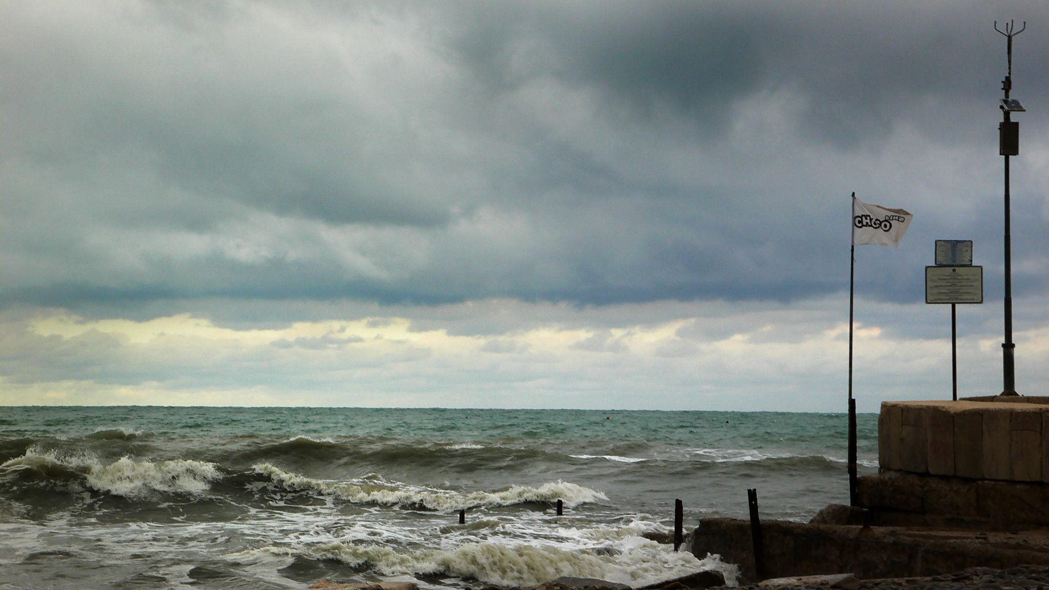 Zeezicht boven Rimini Italia - Eiko Waleson